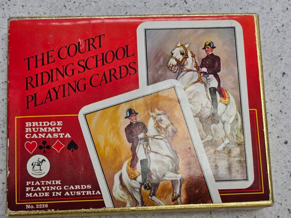70s Double-deck Piatnik Set The Court Riding School Playing Cards Model No. 2226